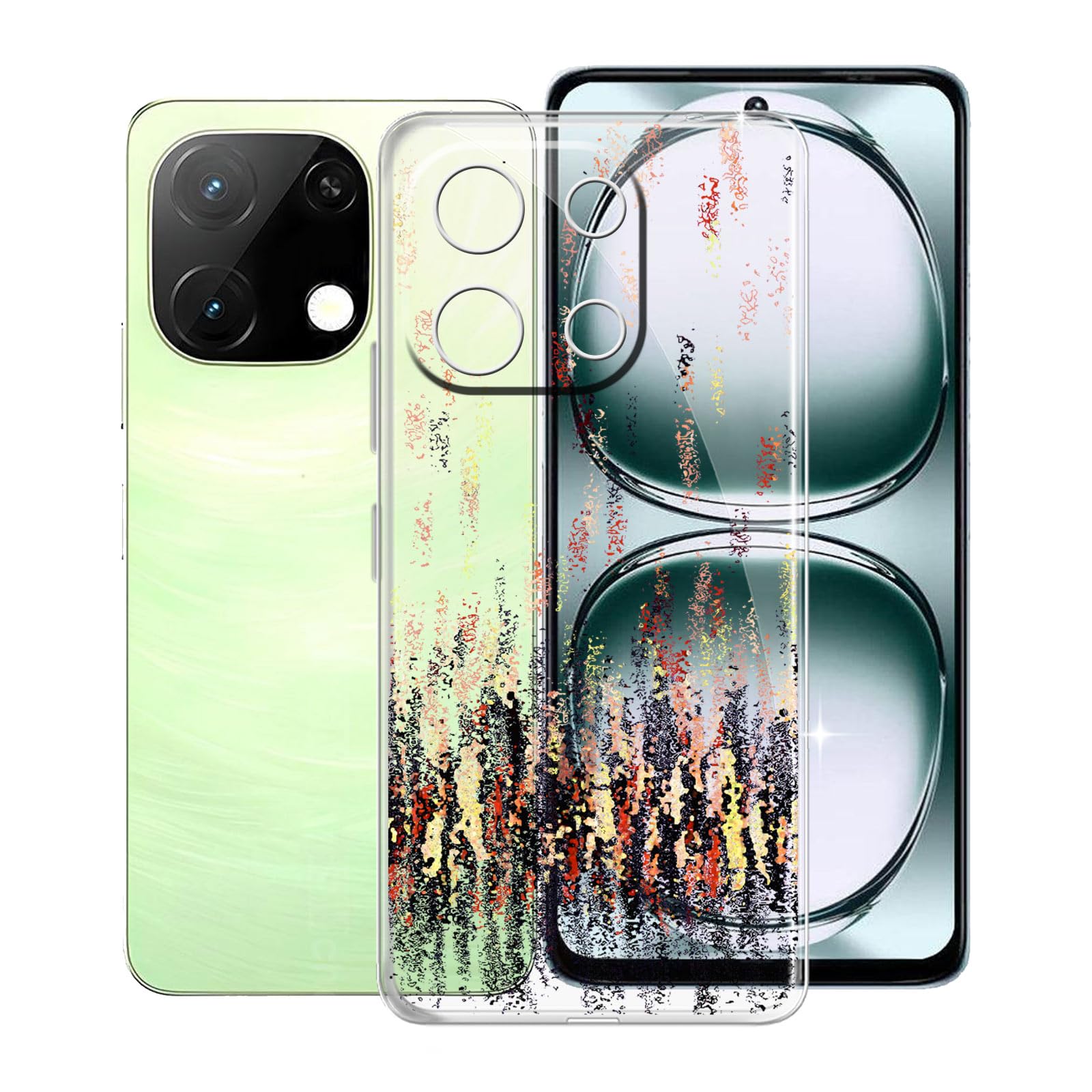 KJYFOANI for Umidigi Note 100 Case, Transparent Soft Silicone TPU Protection Case, Shockproof Anti-Fall Shell, Ultra-Thin Bumper Back Cover for Umidigi Note 100 (6.80