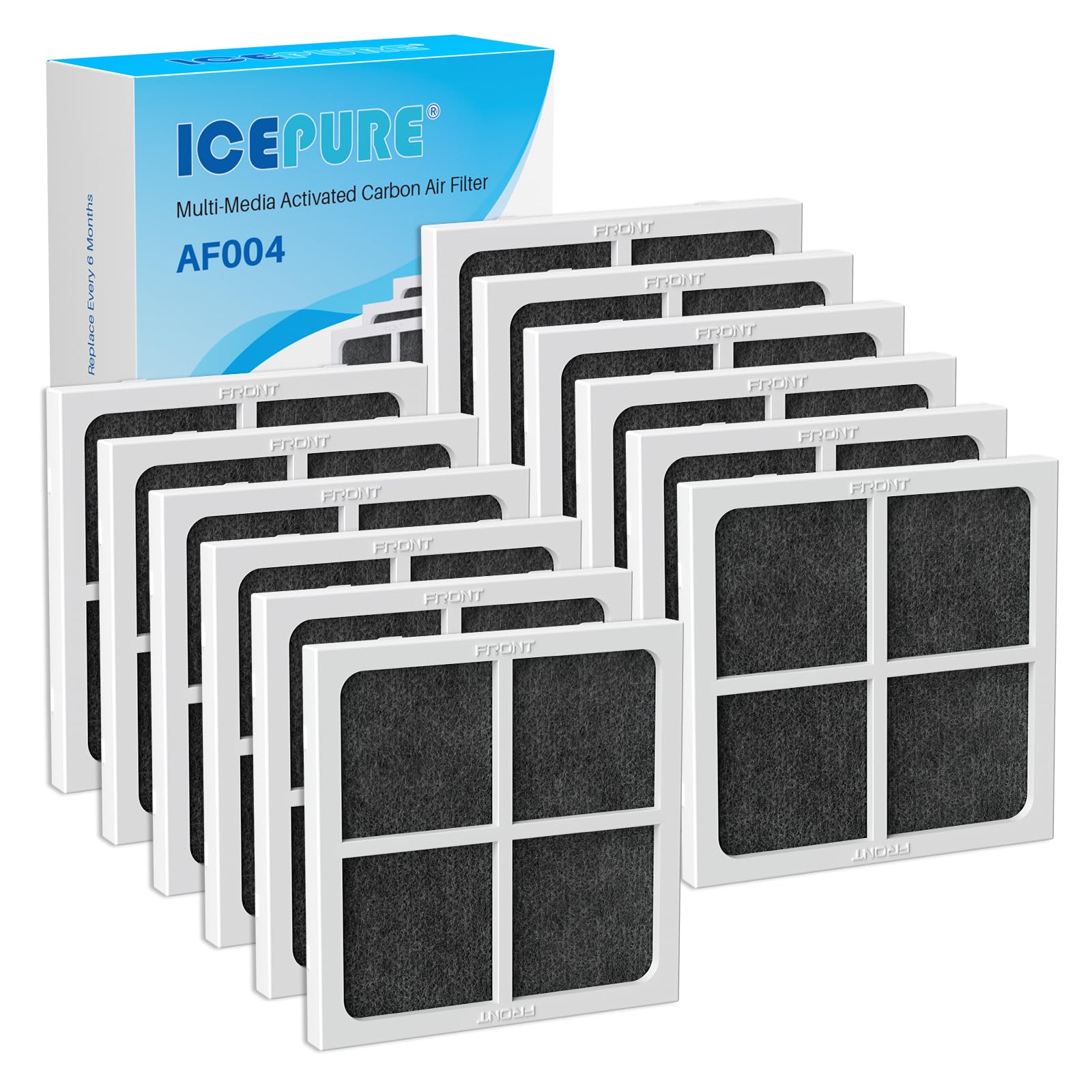 ICEPURE AF004 Replacement for LG LT120F Refrigerator Air Filter, 12PACK