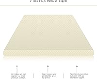 Vista 3 de Funda de colchón doble de espuma de alta densidad de 2 pulgadas, infusión de gel, con cubierta extraíble de Continental Sleep