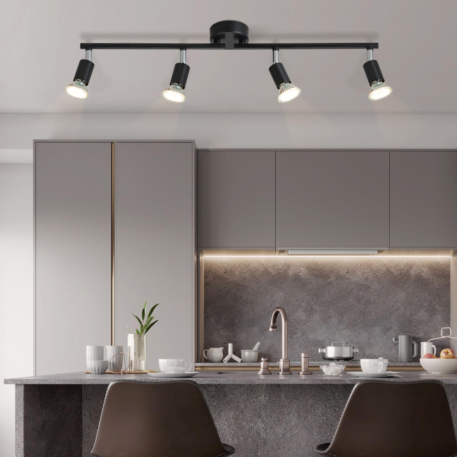 Glitzerlife LED Plafondspot 6 Vlammen Woonkamer - Plafondlamp