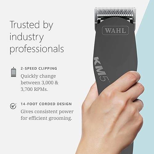 Miniatura 6 de Wahl Pro Animal Curly Coat - KM 2 velocidades Pro Clipper - Cortadora de aseo para gatos y perros para el cuidado de mascotas - Ideal para caniches