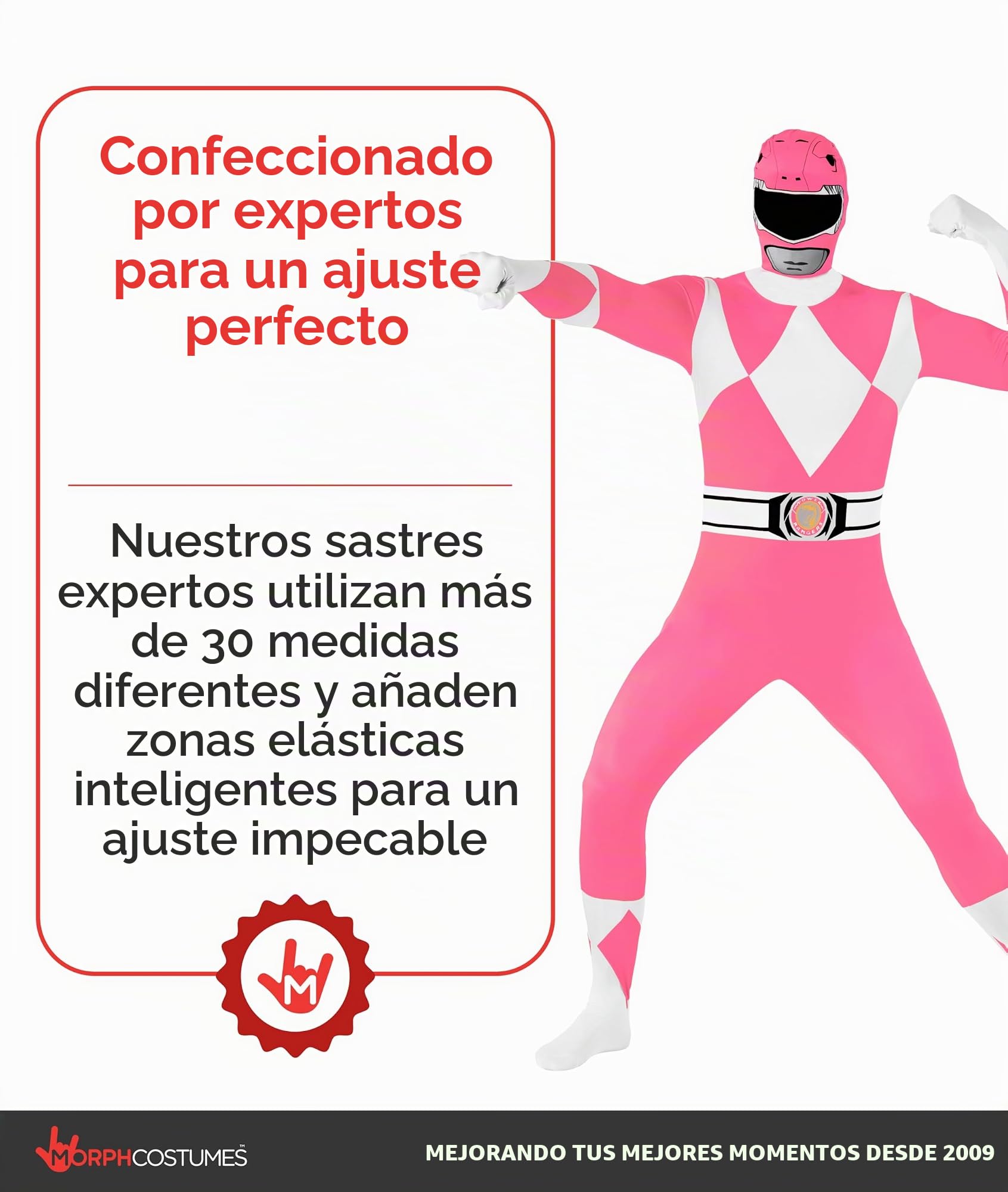 Morphsuits Disfraz Heroína Acción Rosa Mujer Adulto Traje Cuerpo Entero Capucha Cremallera Carnaval Halloween