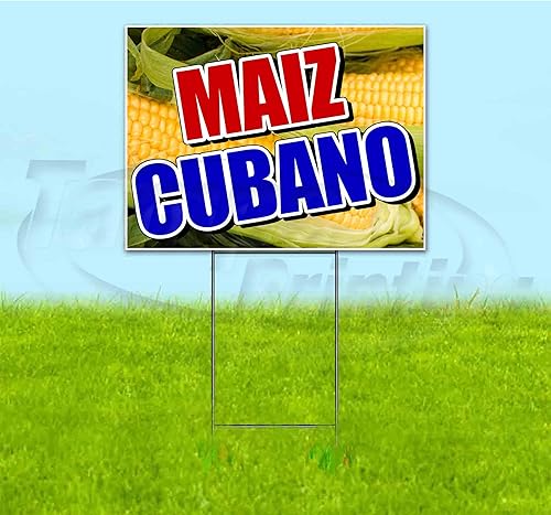 MAIZ Cubano (18.0 x 24.0in) cartel de patio, descuentos por cantidad, varios paquetes, incluye estaca de metal, bandido, nuevo, publicidad, Estados MAIZ Cubano (18.0 x 24.0in) cartel de patio, descuentos por cantidad, varios paquetes, incluye estaca de metal, bandido, nuevo, publicidad, Estados