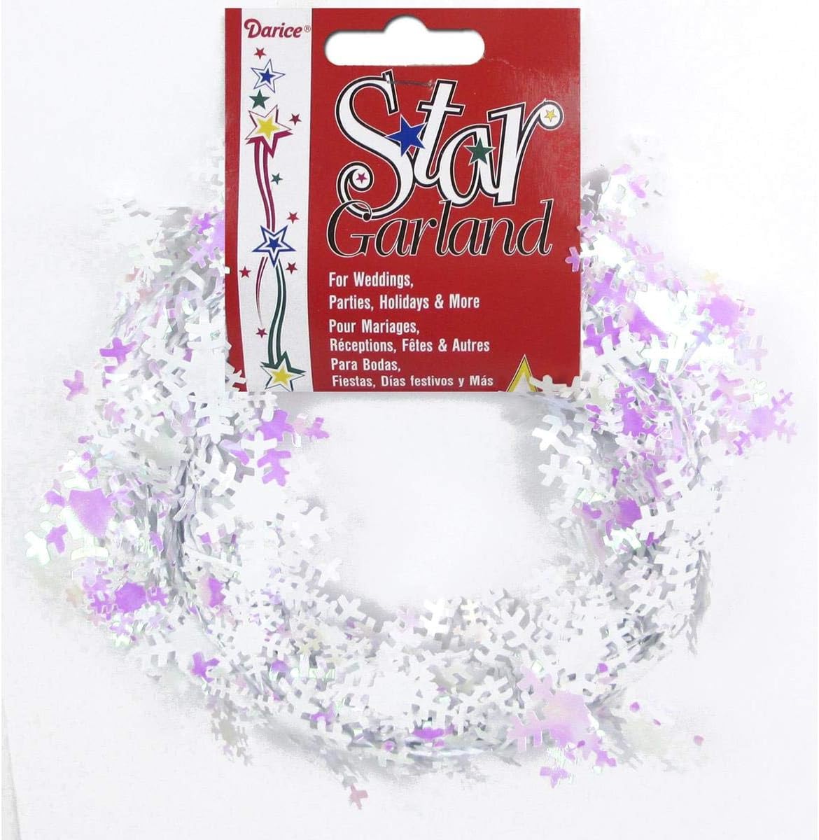 Amazon.com: Darice Holiday Snowflake Garland-25 feet (1 Pack) : Home ...