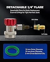 Vista 4 de Orion Motor Tech R134a Quick Coupler Adapter, Adjustable R134a Adapters and AC Hose Fittings, HP and LP Connectors for R134a Car AC System