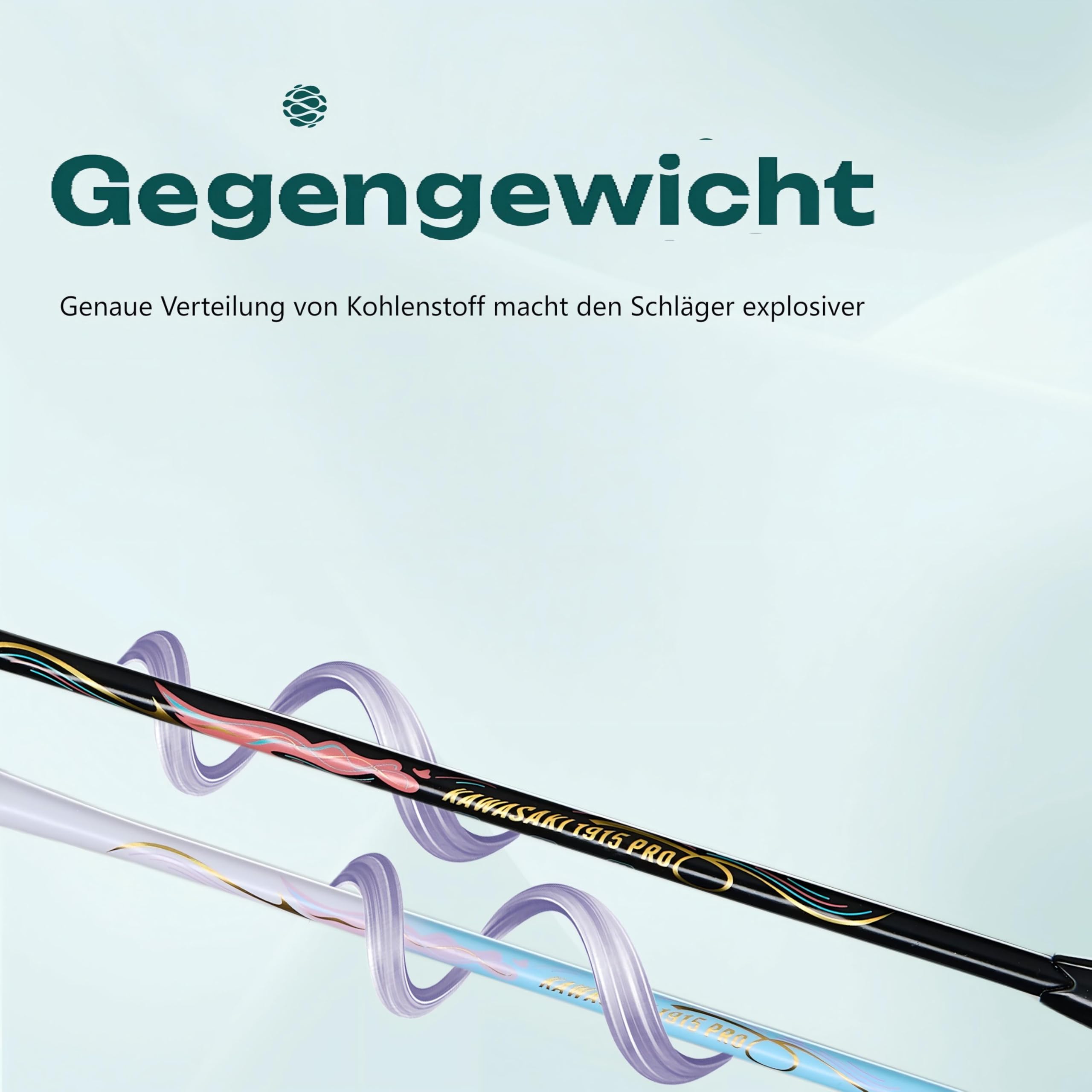 Professioneller Badminton Schläger, A1 TAAN Carbon Badmintonschläger High Tension 5U Ultra-Light Badminton Set mit Griffbänder & Schlägertasche-1915 Pro(Get Strung)