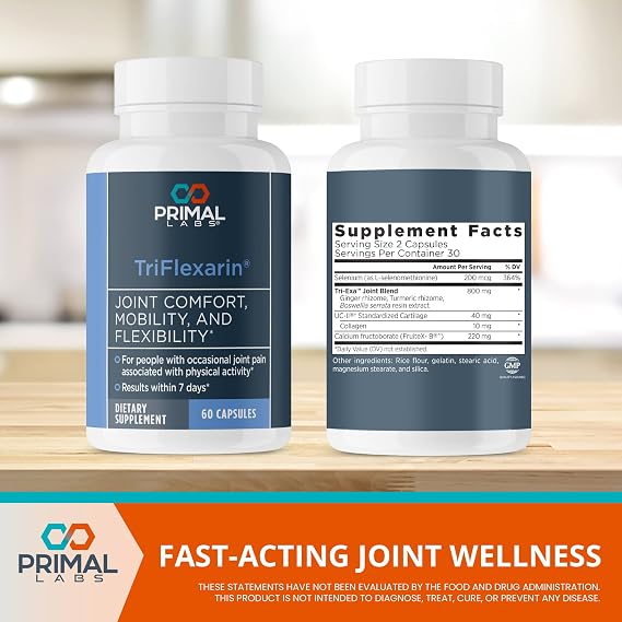 TriFlexarin Joint Support Supplement with FruiteX-B for Joint Comfort and Mobility