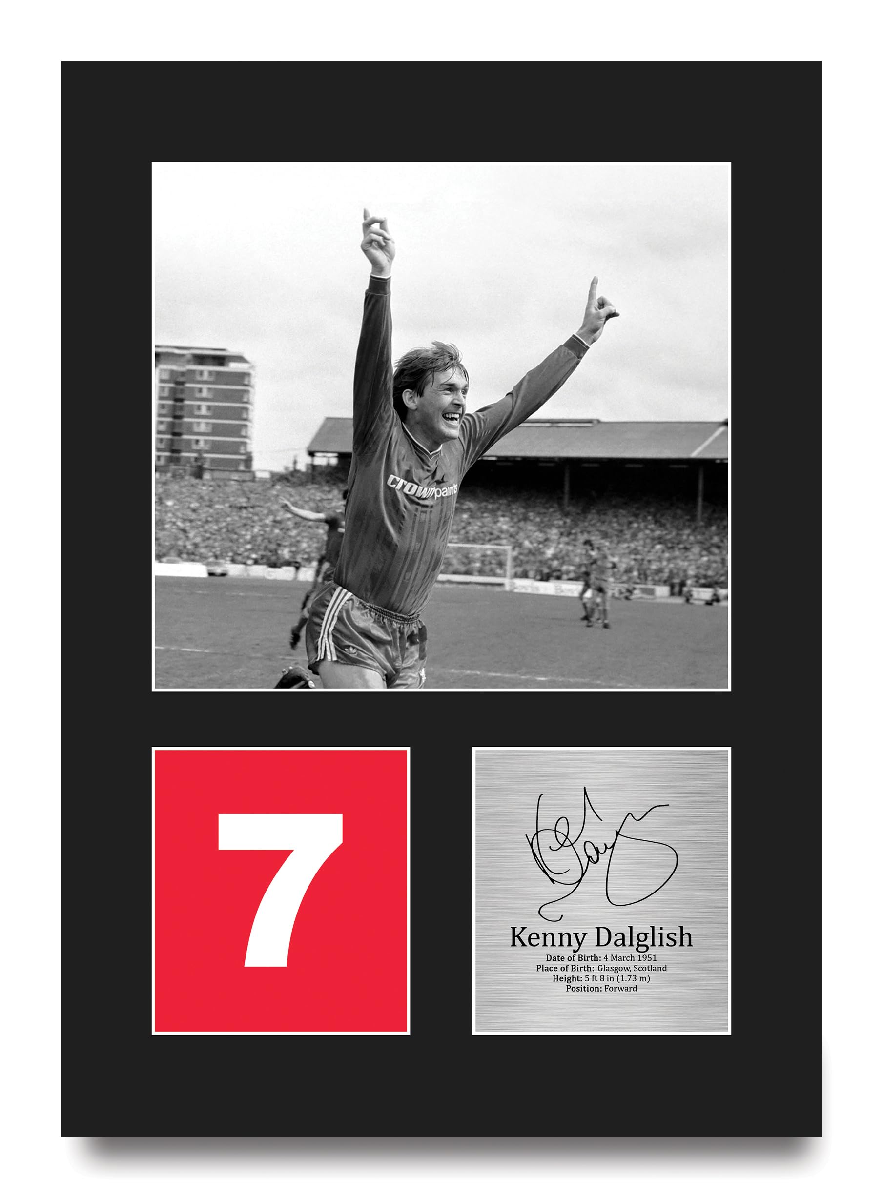 HWC Trading Kenny Dalglish Gifts Printed Signed Autograph Picture for Football Fans and Supporters - A4 Portrait โ image 1