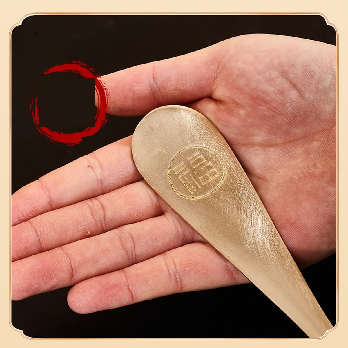 Calzador de Cobre con Mango Largo – Sin agacharse, Auspicioso y Propicio, Elegante y Estiloso, Borde Liso para Personas Mayores, Mujeres Embarazadas, Hombres(24.8in)