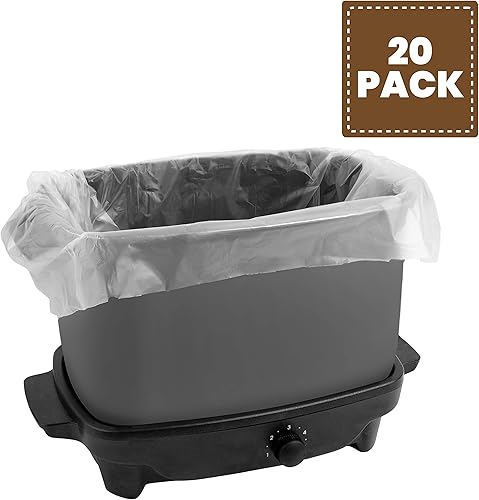 Miniatura 7 de Revestimientos para olla de cocción lenta y ollas para 5 a 6 cuartos de galón, tamaño de los forros para ollas grandes 14 x 18 x 4 pulgadas, fondo