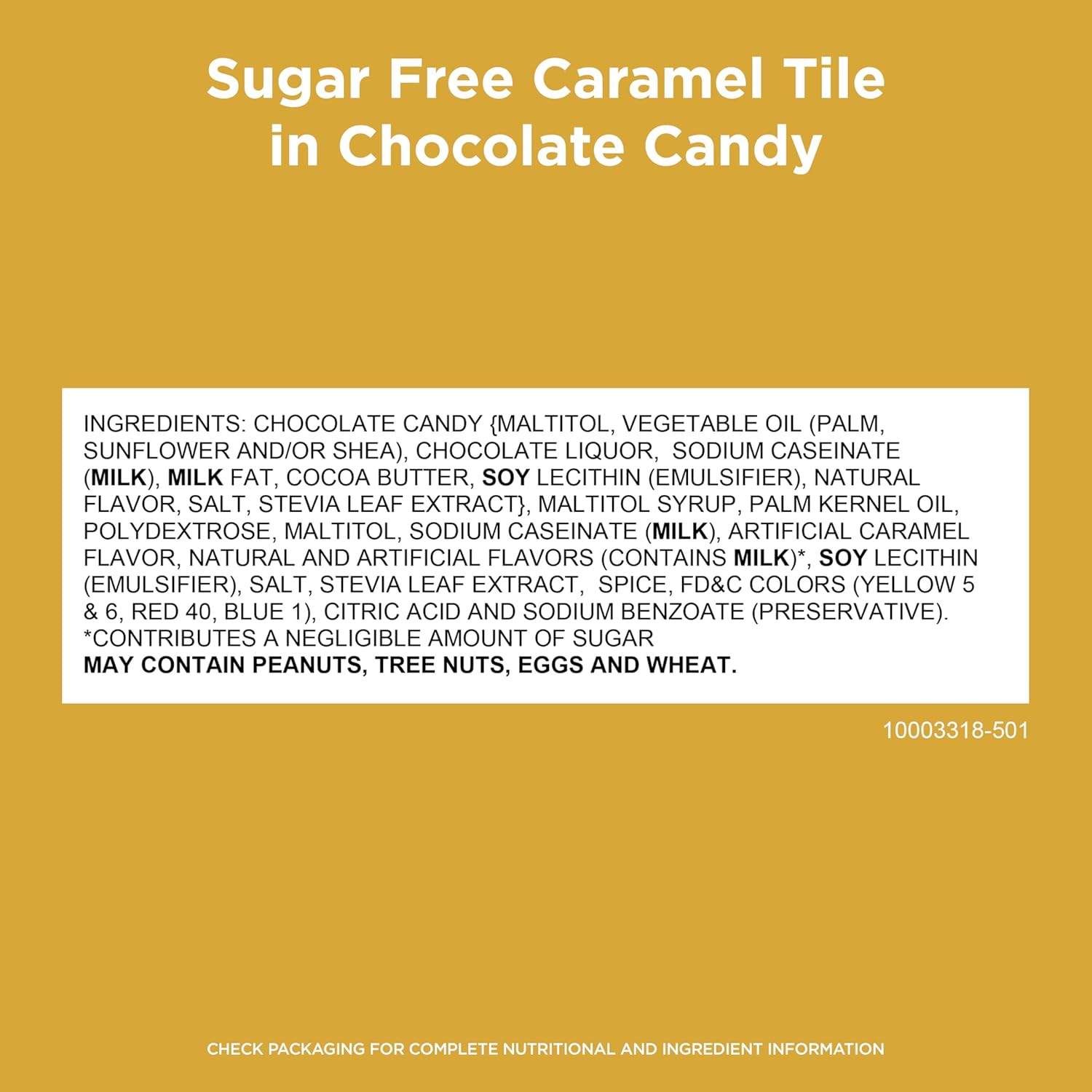 RUSSELL STOVER Sugar Free Caramel Chocolate Candy Tiles, 2.25 oz. bag (Pack of 10)