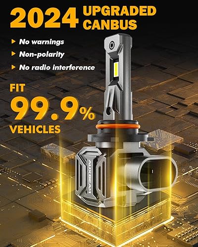 Miniatura 3 de Auxbeam Bombillas combinadas de la serie Q30 9005 9006 2024, 48000 lúmenes, 700% de brillo, HB3 HB4, bombillas antiniebla inalámbricas, bombillas