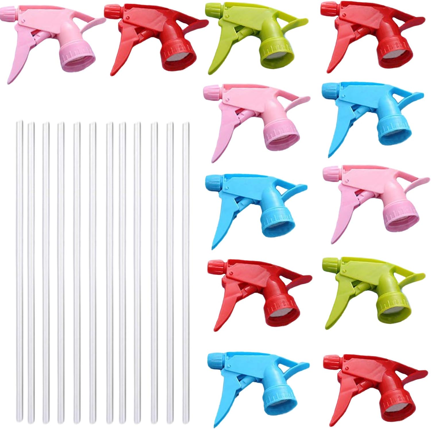 Boquilla Botella Niebla Plástico Boquilla Repuesto Jardinería Práctica Pulverizador Gatillo Boquilla Duradero Pulverizador Gatillo Boquilla para Botellas Pulverización, Hogar, Oficina, Riego,12 Pcs