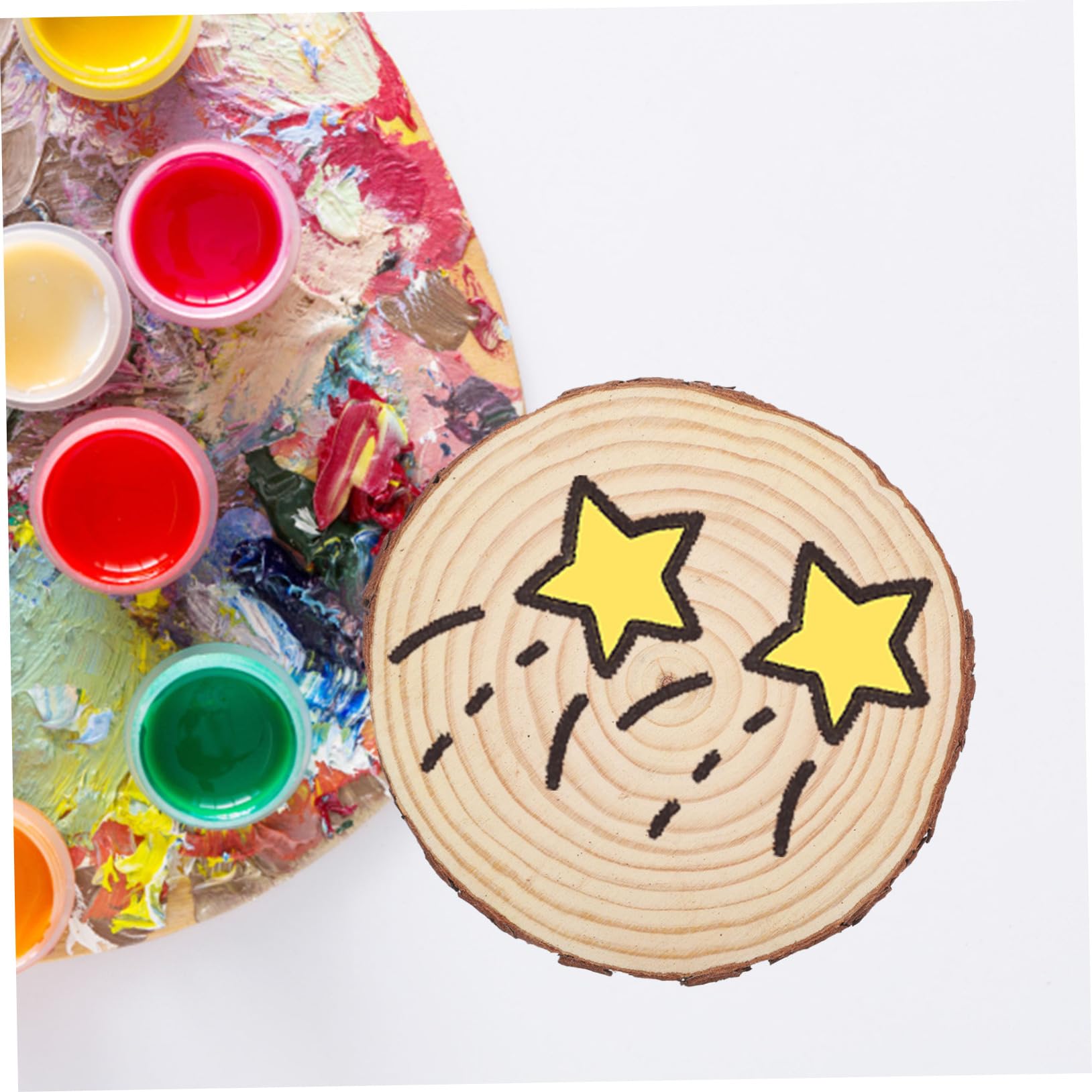 Angoily 8 Stück Teiliges Unbehandelte Holzscheiben für Diy Bastelprojekte Runde Holzscheiben Hochwertigem Material Durchmesser für Hochzeiten Weihnachtsdekoration und Handarbeiten