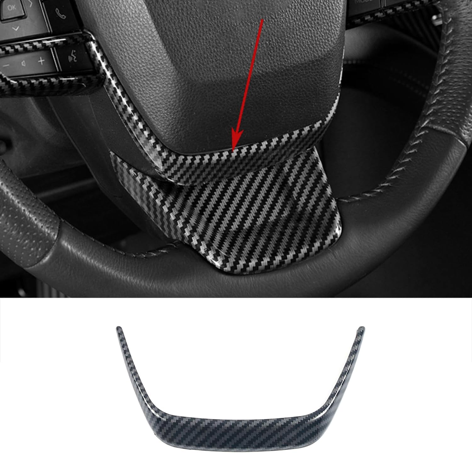 Car Accessories Fit for Toyota Sienna 2021 2022 2023 2024 2025 Interior Left Center Console Decorative Button FrameDecor Cover Trim (Carbon Fiber Style) ABS 1 PC
