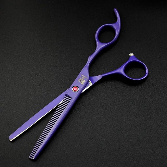 Foto 7 de 8 de Kit de tijeras de peluquería para mascotas, juego de peluquería de 7 pulgadas, para perros, gatos