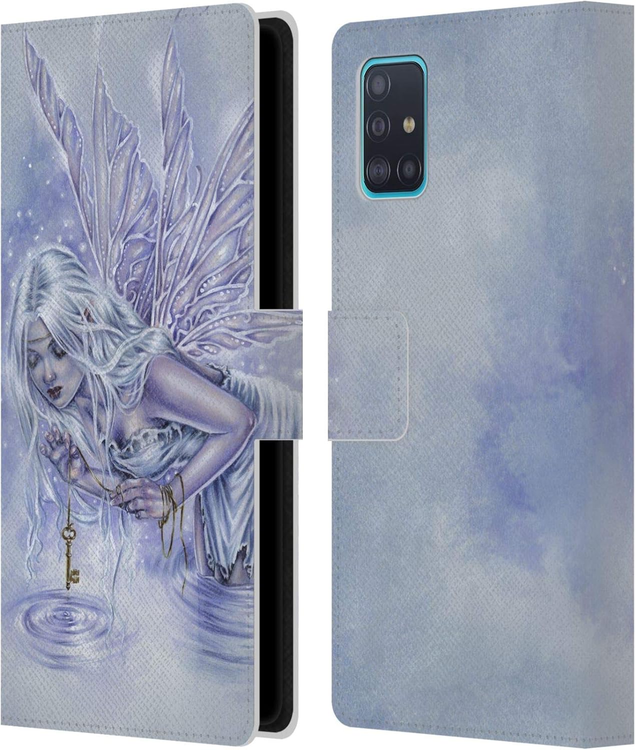 Head Case Designs Officially Licensed Selina Fenech Fishing for Riddles Fairies Leather Wallet Case Compatible with Samsung Galaxy A51 (2019)