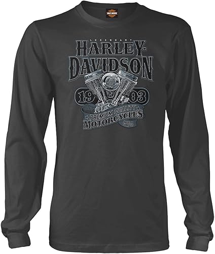 Harley-Davidson Military - Camiseta de manga larga para hombre, diseño gráfico en el extranjero