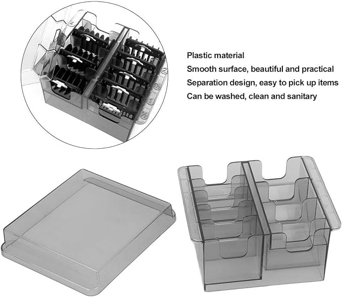 Caja Organizadora de Peines Limitadores Transparente Gris miniatura 5