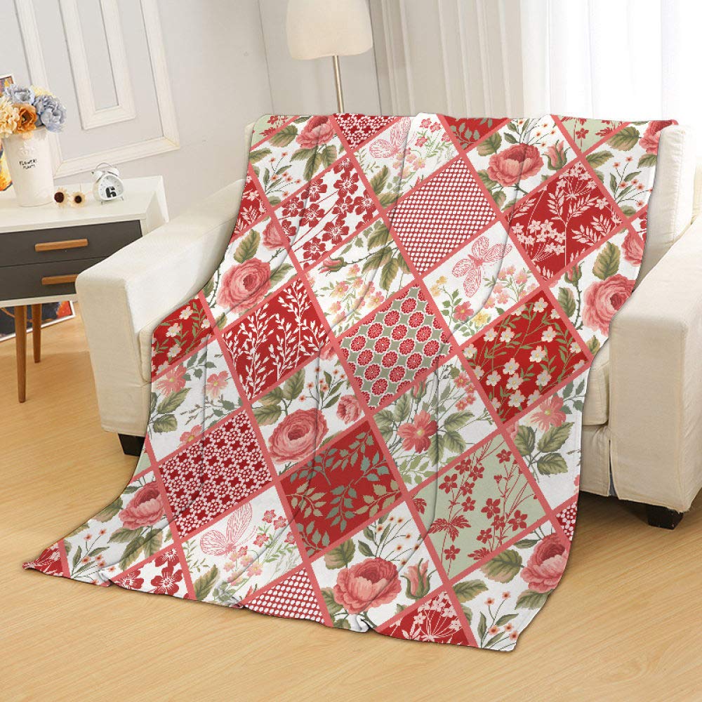 Couverture peluche épaisse haut de gamme motif vert feuille 150x200