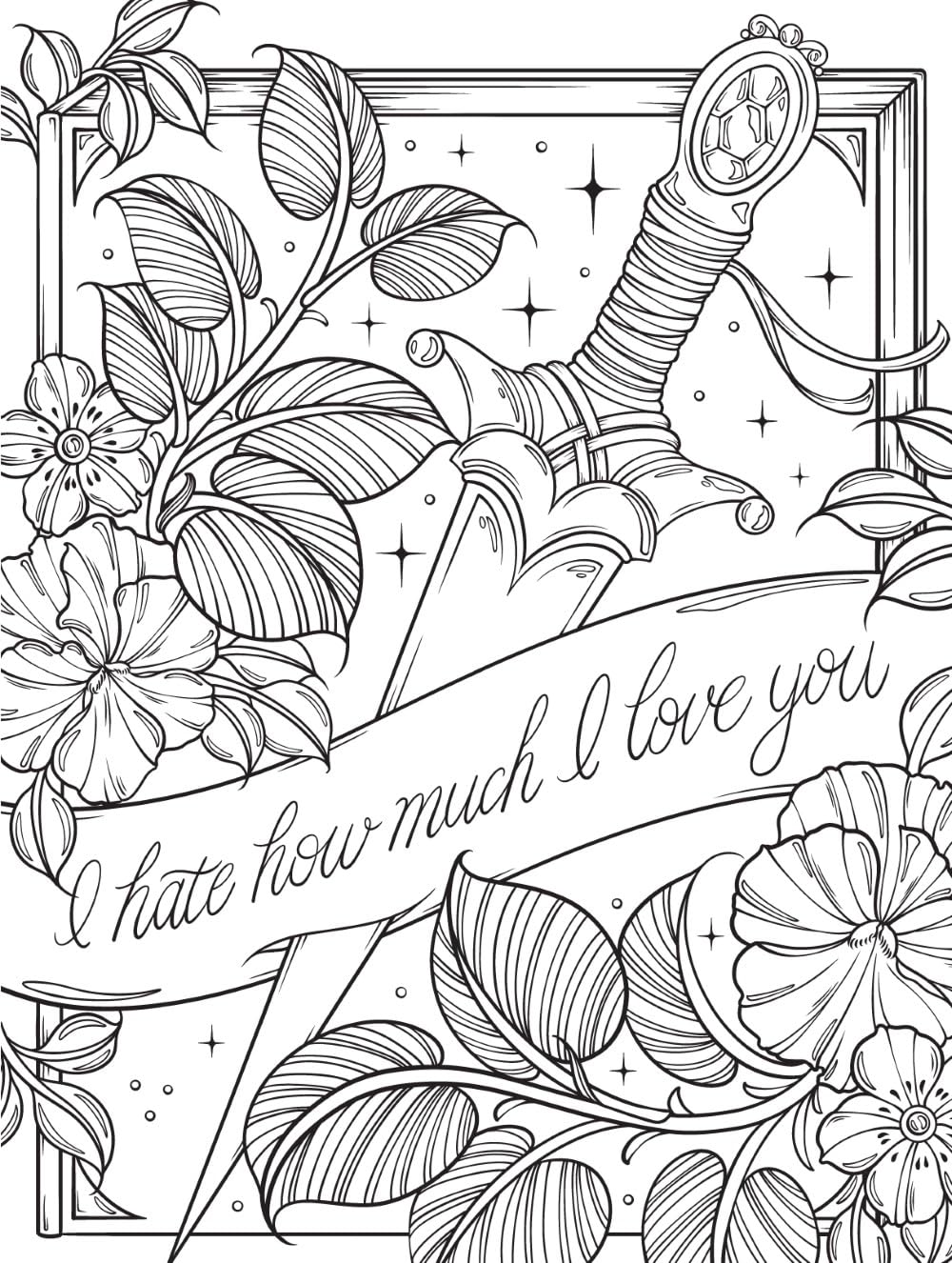 Enemies to Lovers: A Romantasy Coloring Book (Dover Adult Coloring Books) - Image 7