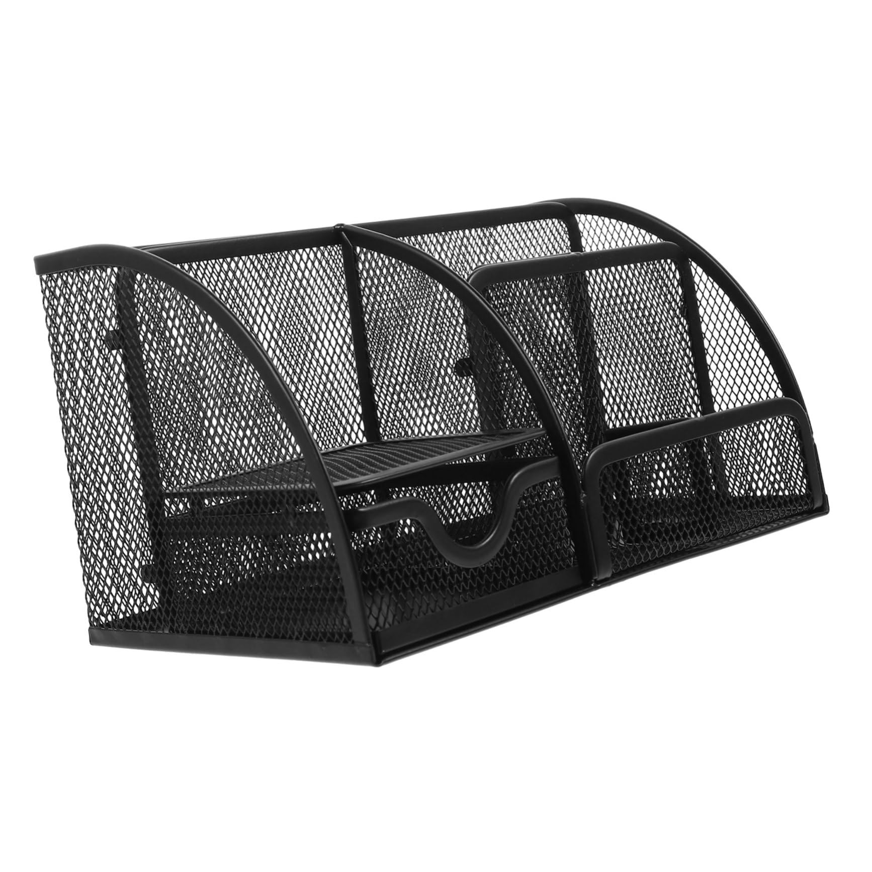 Organiseur de stylos pour le bureau et la maison en maille métallique noire