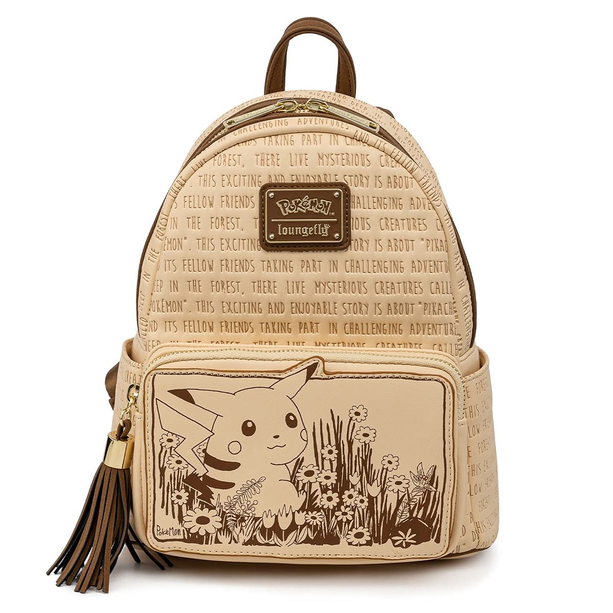 Loungefly Pokemon Sepia Pikachu Womens Double Strap Shoulder Bag Purse