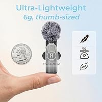 Vista 4 de Micrófono de solapa inalámbrico USB C Mini para iPhone 15 16, dispositivos iOS y Android, micrófono de solapa con reducción de ruido para grabación