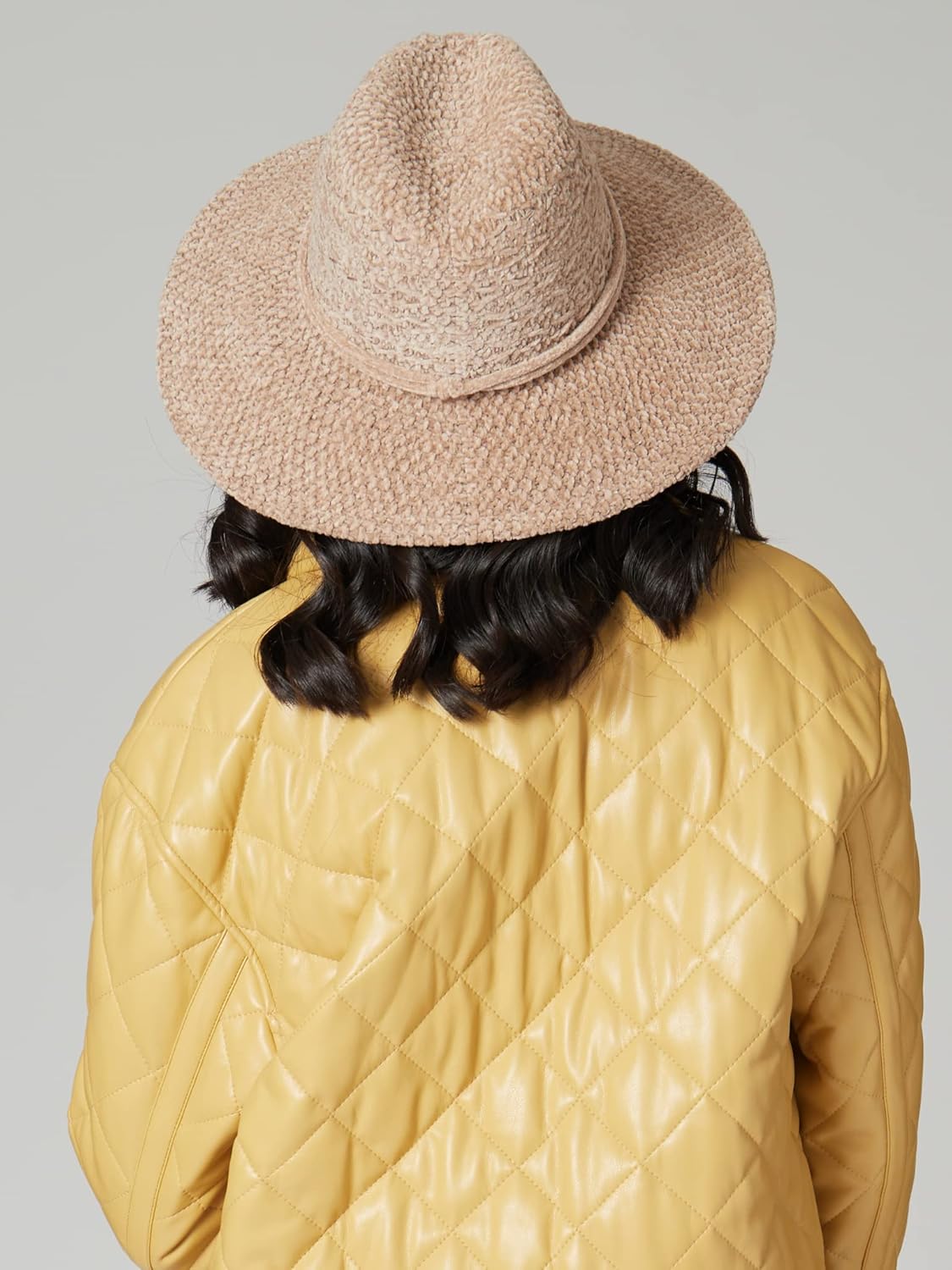 San Diego Hat Company Women's Chennile Knit Lightweight Wide Brim Fedora