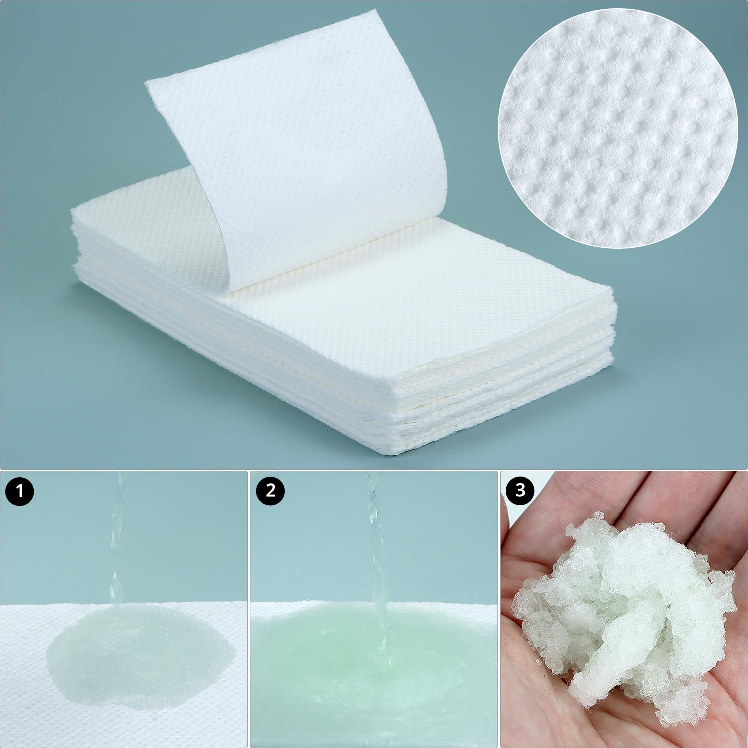 QWORK® 40 Toiletteneinlagen mit 40 Superabsorbierenden Einlagen - Einwegbezüge für Bettpfannen, tragbare Toiletten und Toilettenstühle