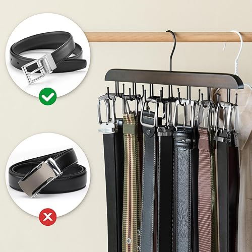 Miniatura 3 de Mkono Perchas de sujetador para organizador de armario, perchas de ahorro de espacio con 14 ganchos para camiseta sin mangas, cinturón, brasier