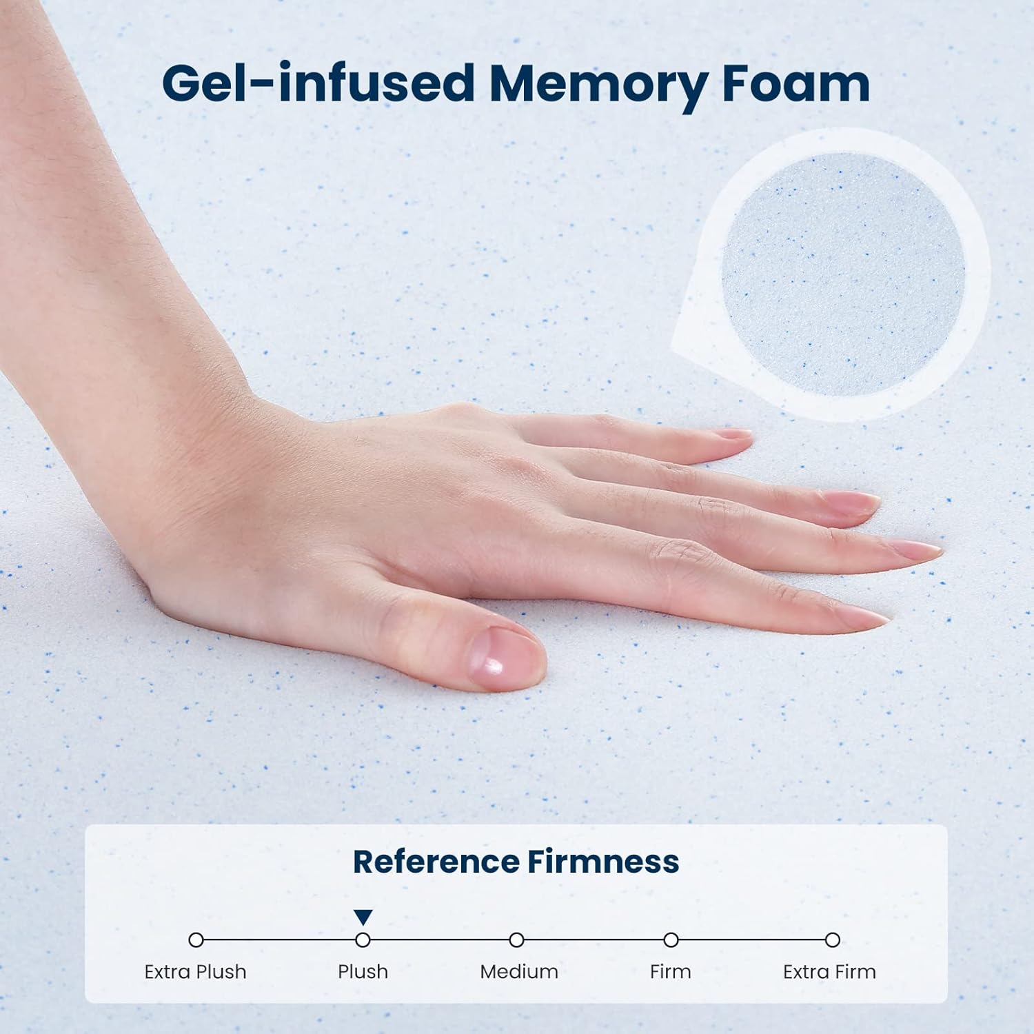 Avenco Gel Memory Foam Mattress Topper, Full Size Mattress Topper 2 Inch, Cooling Mattress Topper Full Size Bed with Breathable & Washable Cover, Gel-infused CertiPUR-US Foam for Pressure-Relief, Grey