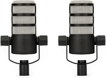 Rode PodMic Broadcast-Grade Dynamic Microphone for Podcast Application, 2-Pack