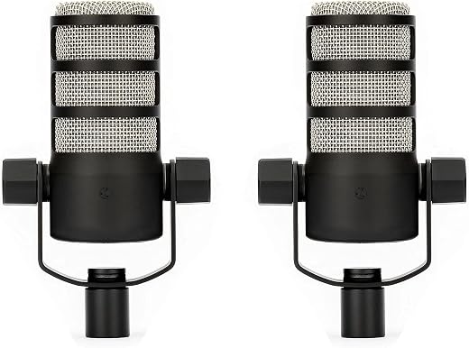Rode PodMic Broadcast-Grade Dynamic Microphone for Podcast Application, 2-Pack