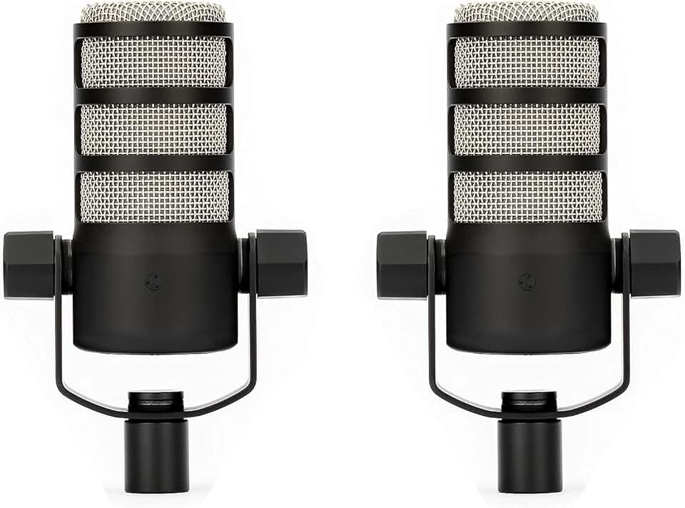 Rode PodMic Broadcast-Grade Dynamic Microphone for Podcast Application, 2-Pack