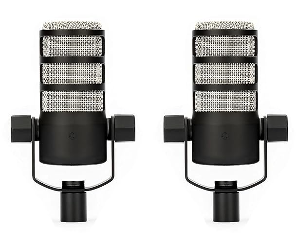 Rode PodMic Mic dinámico de grado de transmisión para aplicaciones de podcast, paquete de 2