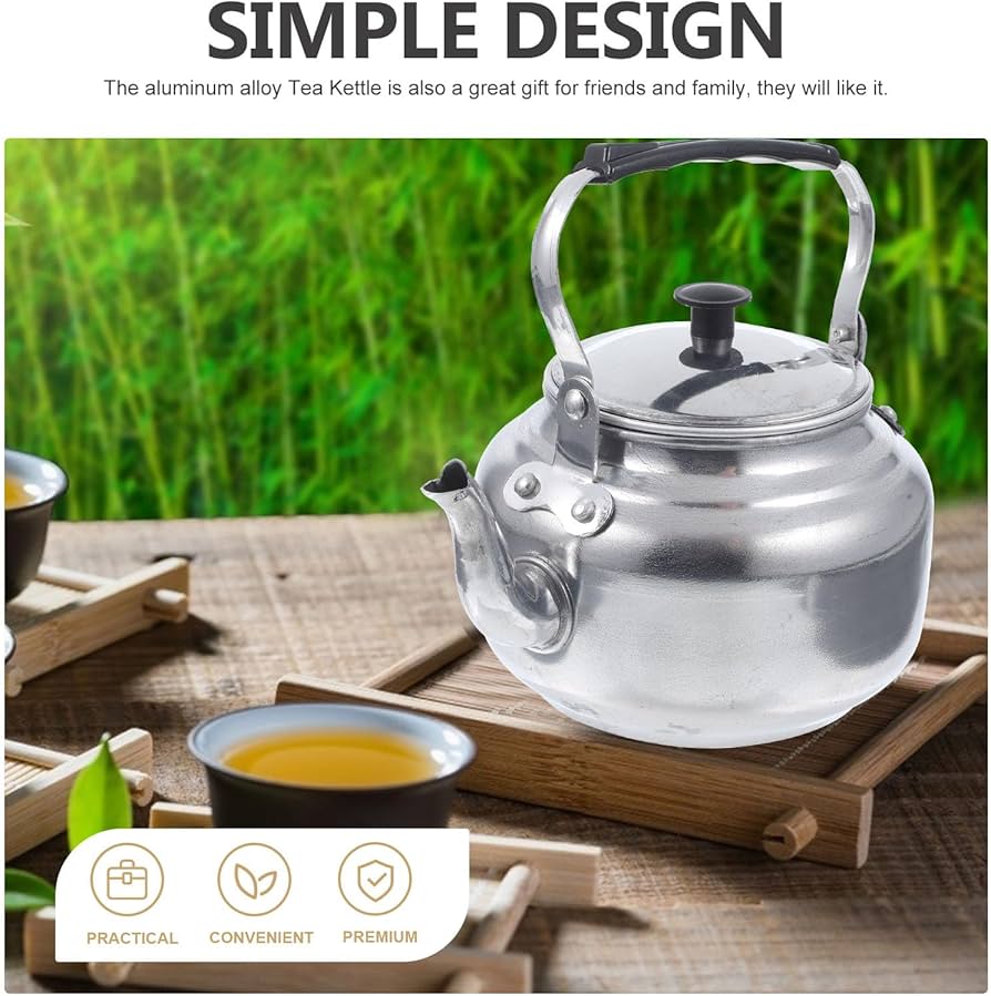 TEA＠　0417 Amazon.com: 6.9Inches Aluminum Alloy Stove Top Teakettle