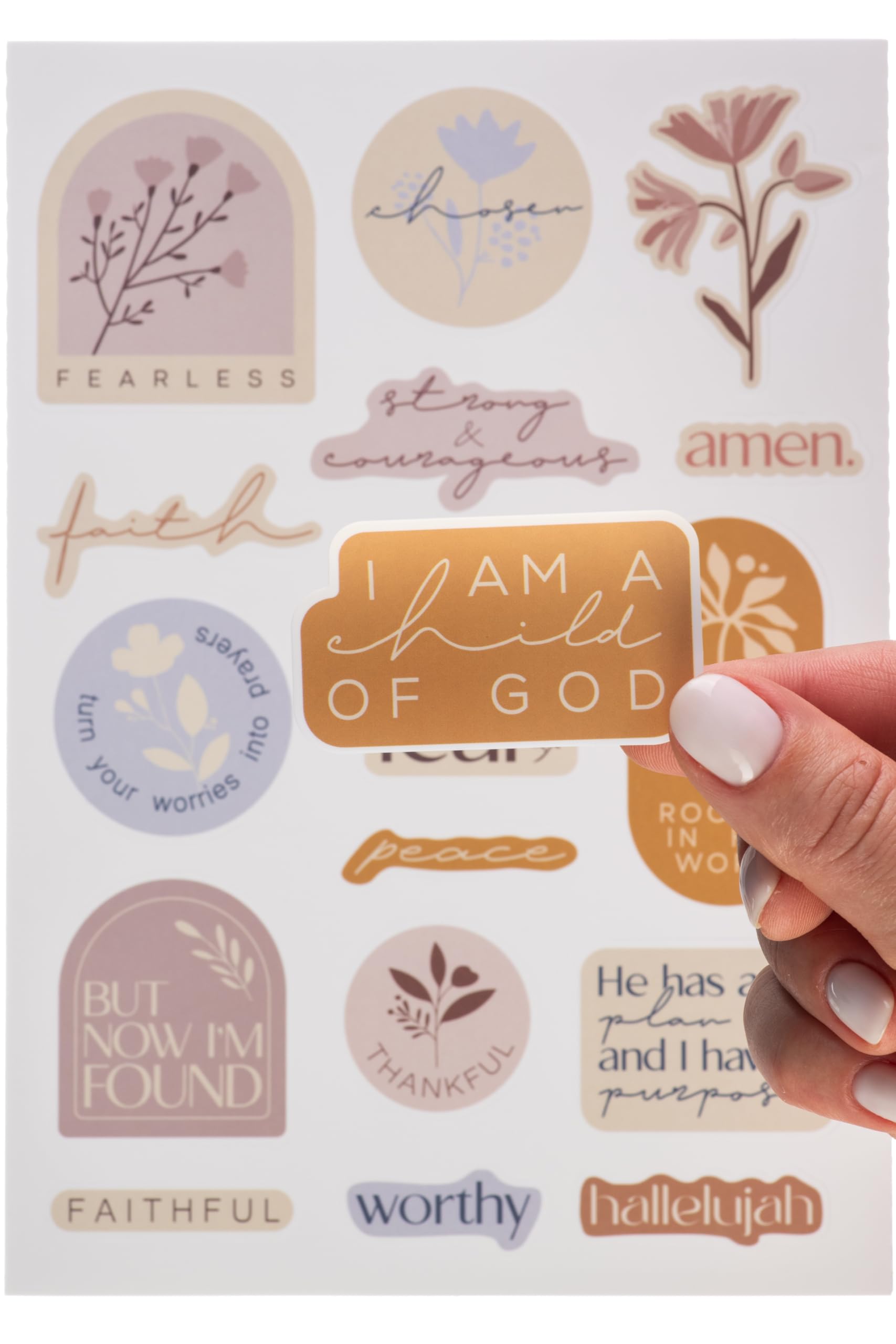 DiverseBee Inspirational Christian Stickers, 88pcs Motivational Jesus Bible Stickers for Water Bottles, Laptops, Waterproof Vinyl Faith Decal Pack,