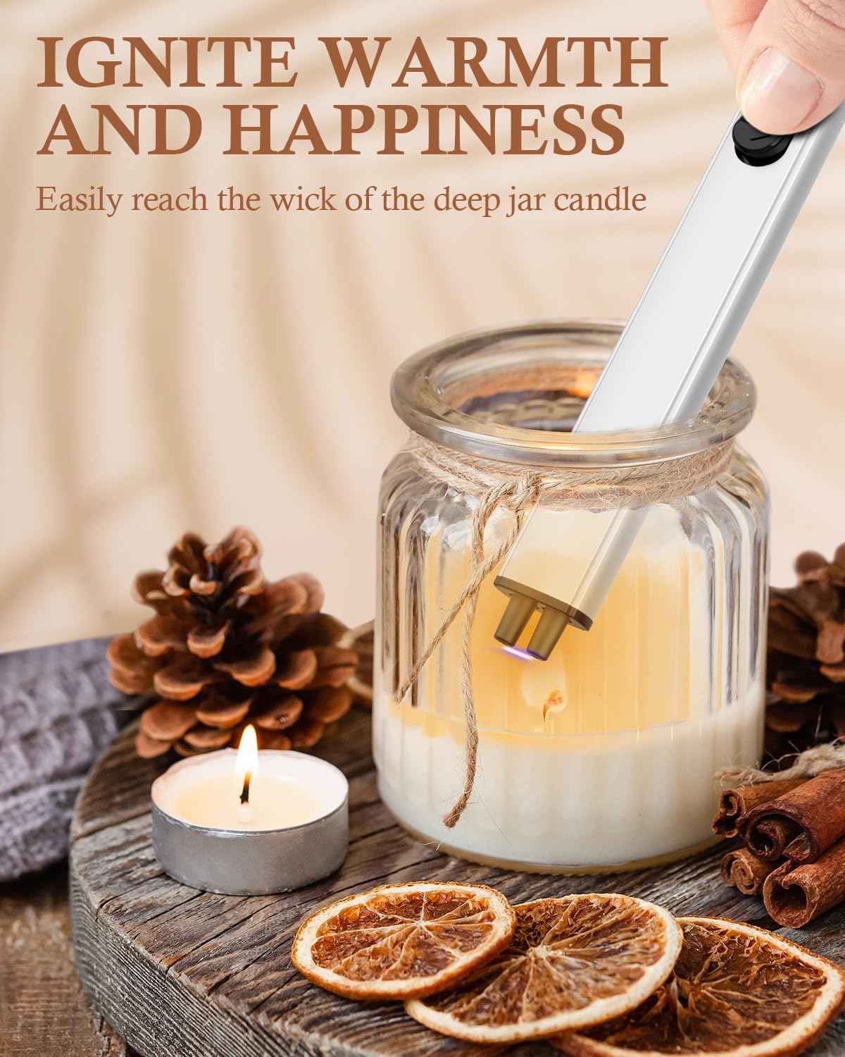 Mens Stocking Stuffers for Women Electric Lighters for Candle - Women Gifts for Christmas Rechargeable Plasma Lighter Flameless Windproof Candle Lighter Grill Gifts for Men Adults Wife Girls
