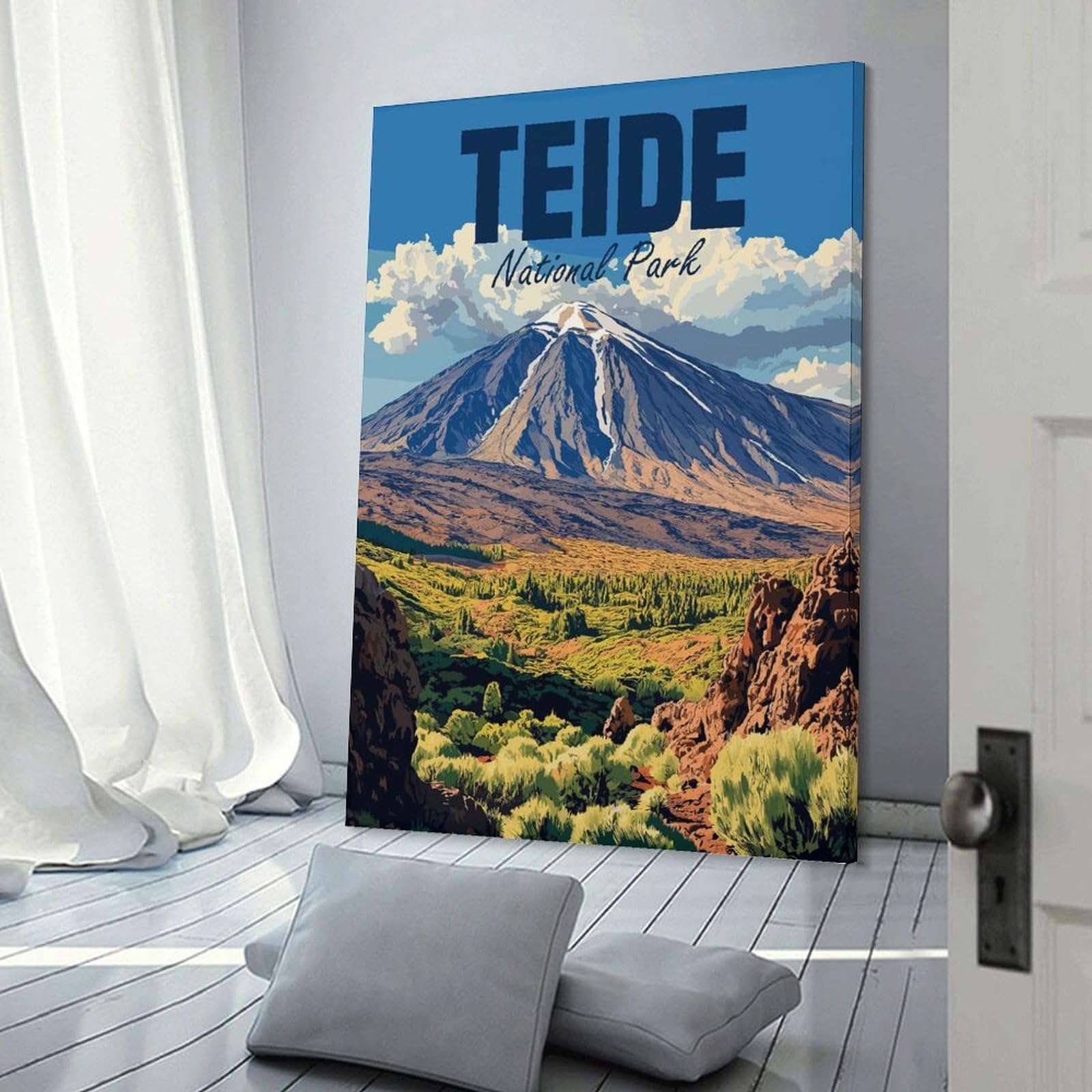 Junmoney Teide National Park Room Decor Wall Art 08x12inch(20x30cm), for Wall Displays, Bedrooms Or Room Updates, Ideal for Building A Coordinated Art Wall