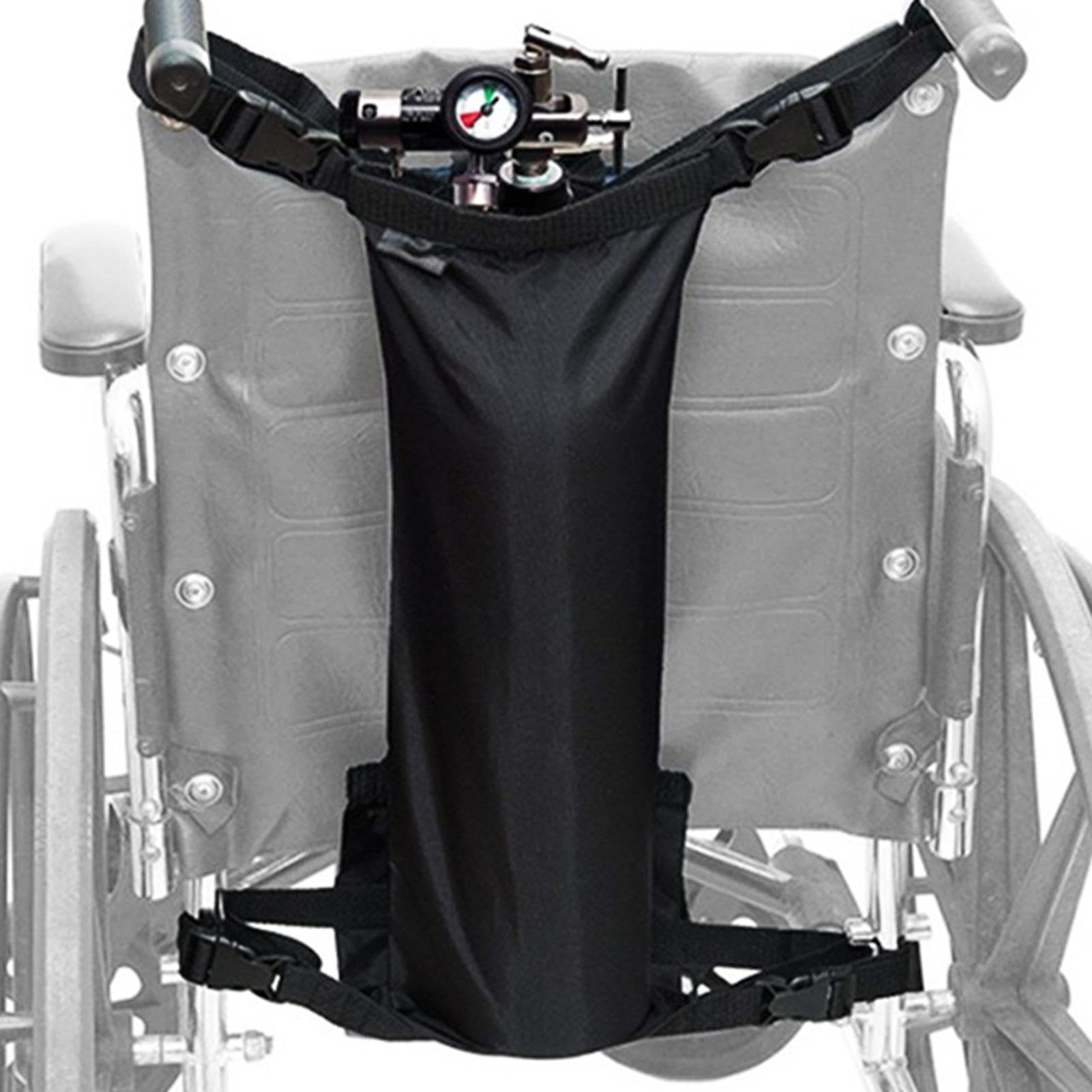 Soporte para bombona de oxígeno para silla de ruedas - Bolsa para bombonas de carga pesada, bolsa de transporte para bombonas reutilizables | Porta botella de oxígeno para mochila Walker, porta