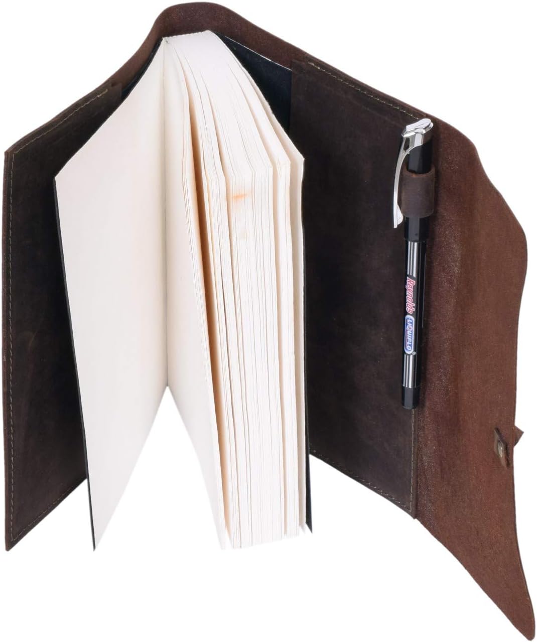 Rustic Vintage Leather Journal Writing Notebook Antique Handmade Leather Bound Daily Notepad for Men & Women Unlined Paper Perfect for Gift for Art Sketch Book Travel Diary & Notebooks to Write in (8 x 6 Inches)