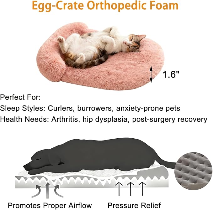 Cama para Perro Grande Oval Lavable Antiansiedad miniatura 5