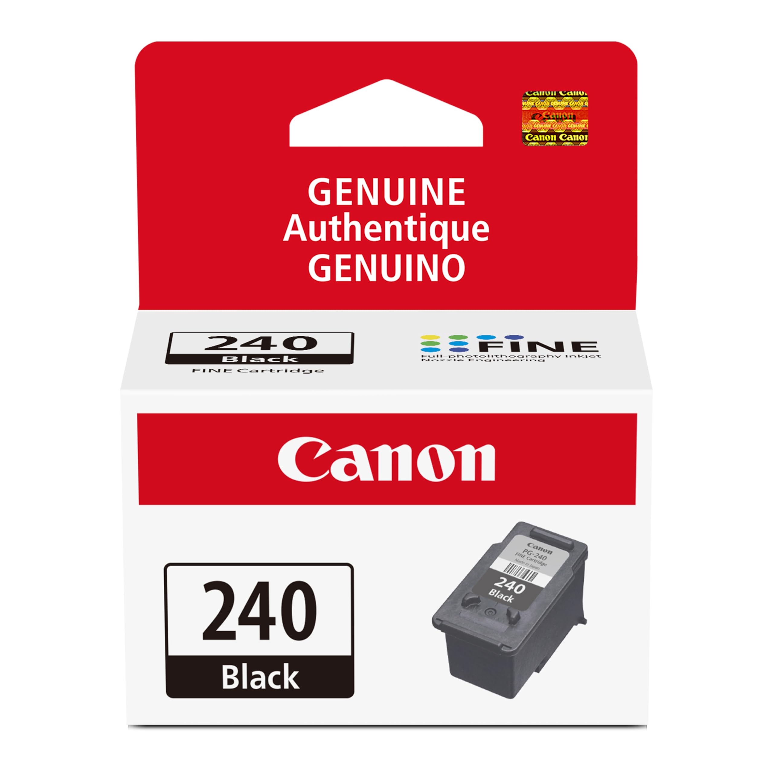 PG-240 Genuine Black Ink Cartridge, Compatible with MG2120/3120/4120, MX512/432/472/372/392/522/532/452, MG2220/3220/4220/3520/3620, TS5120