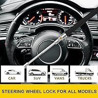 Vista 3 de Bloqueo de Volante Dachenus, Bloqueo Universal Retráctil para Volante de Coche, Vehículo con Protección Ajustable Antirrobo con Martillo