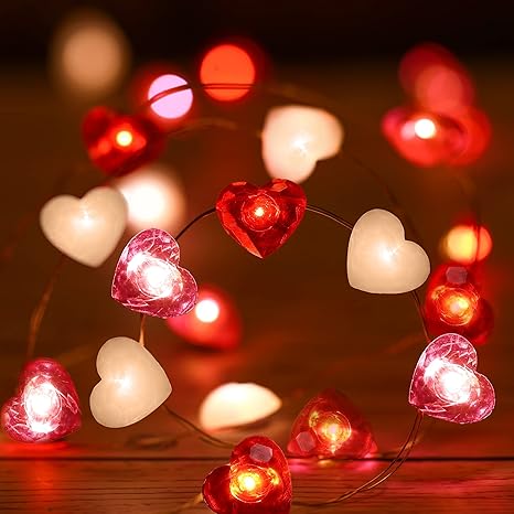 Heart fairy lights battery Clearance