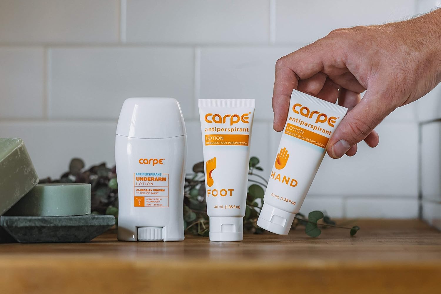 Carpe Antiperspirant Underarm, Hand & Foot Package Deal Save 25% (1Underarm Clinical Strength, 1Hand & 1Foot Antiperspirant), Stop Excessive Sweat, Hyperhidrosis Protection, Dermatologist Recommended : Beauty & Personal Care