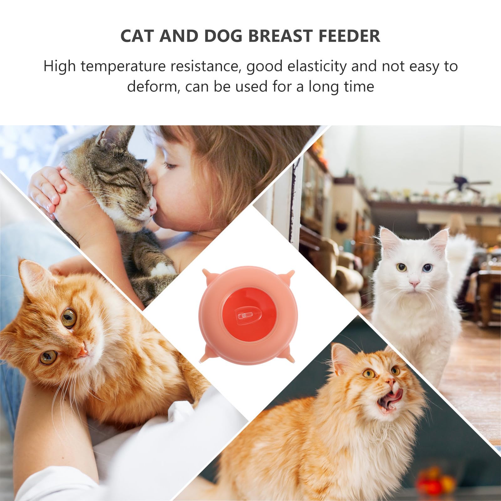 PRETYZOOM Leche Ligero Rosa a Silicona Mascotas para Alimentador Temperaturas Resistente Altas Herramienta y Adecuado para Lactancia Cachorros y Gatitos
