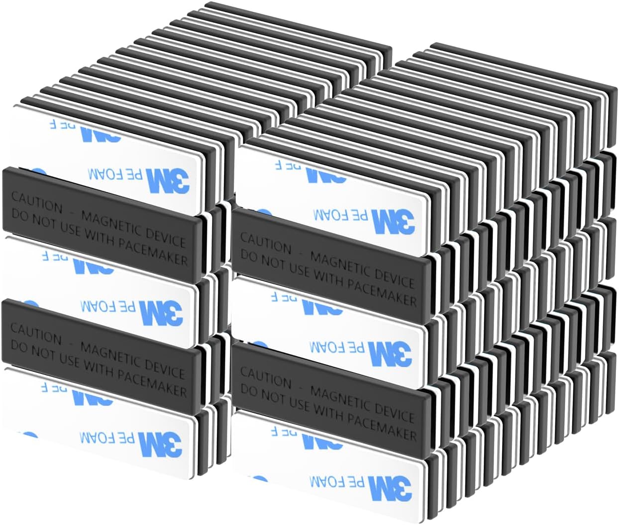 Strong Badge Magnets - 100Pack, Name Tag Magnets (1.75 x 0.5 inches), Name Tag Magnet Backs w/ 3 Extra-Strong Neodymium for ID Badge Holders,Magnetic Badge Holder