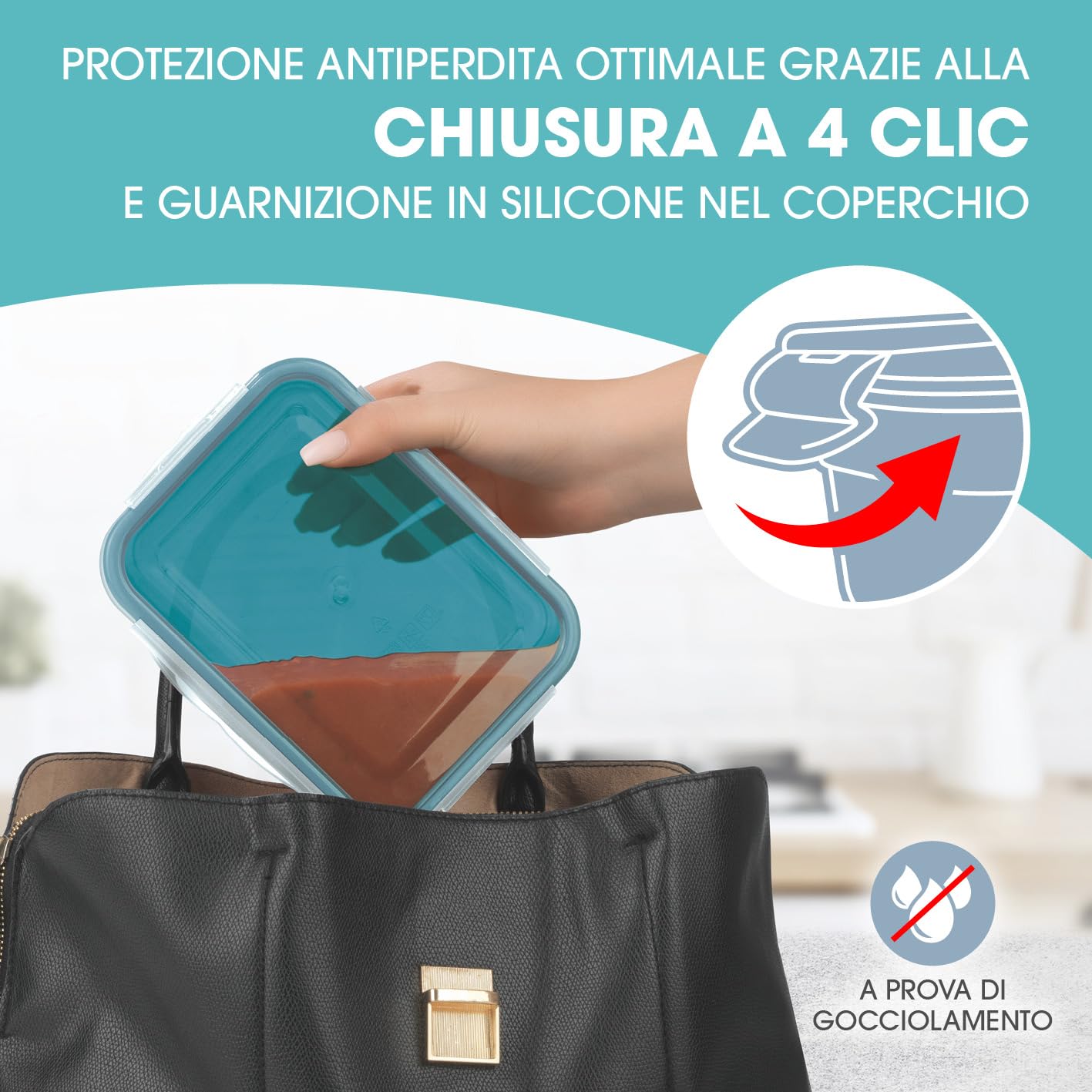 GOURMETmaxx Set di 7 contenitori per Alimenti Senza BPA e con Coperchio